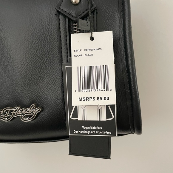 Ed Hardy Black  Satchel - Picture 3 of 5